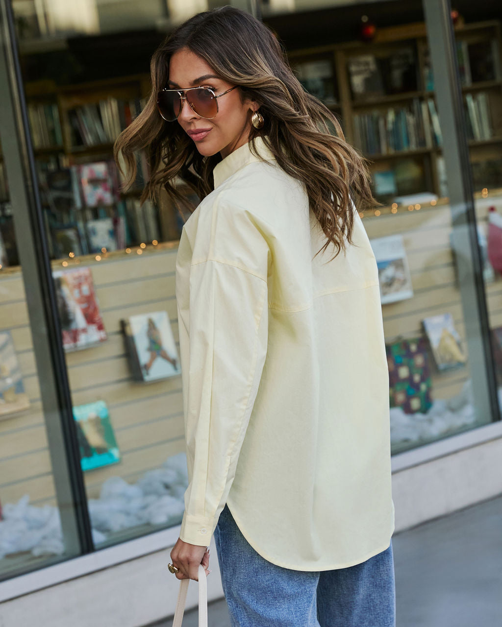 Premium Mireva Poplin Button Down Top
