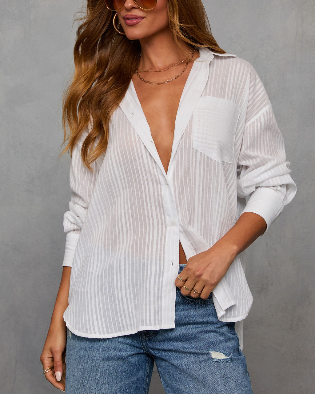Ultimate Gabie Collared Button Down Top for Effortless Style