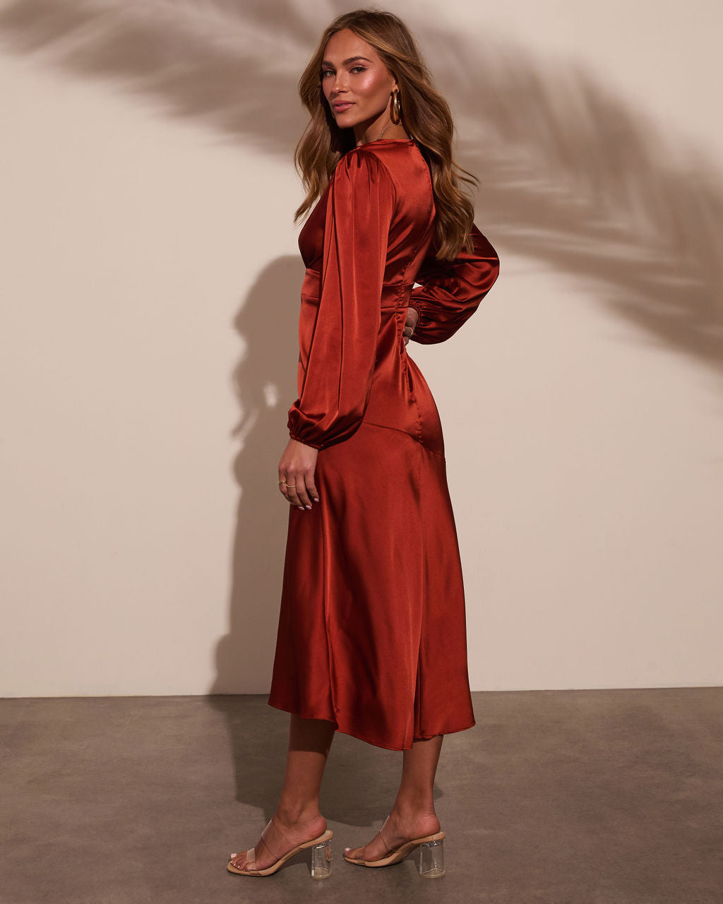 Premium Downtown Darling Satin Maxi Dress